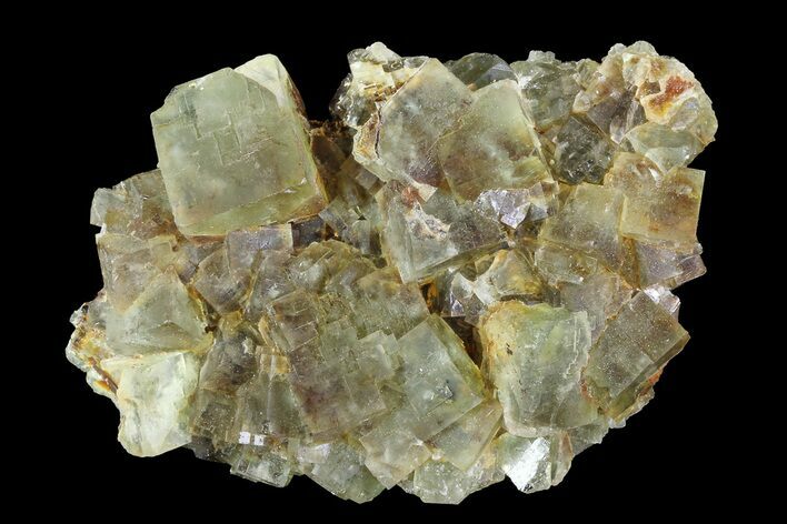 Yellow/Green Cubic Fluorite Crystal Cluster - Morocco #82804